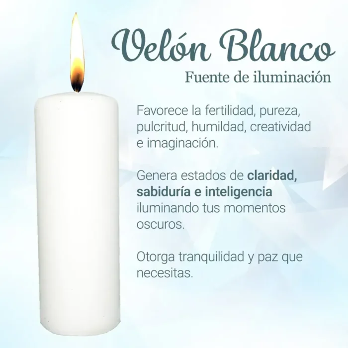 Cirio Blanco para Limpias y Amarres de Amor | Velón Grande - Image 2
