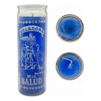 Veladora de la Salud Azul | Bienestar Físico y Mental