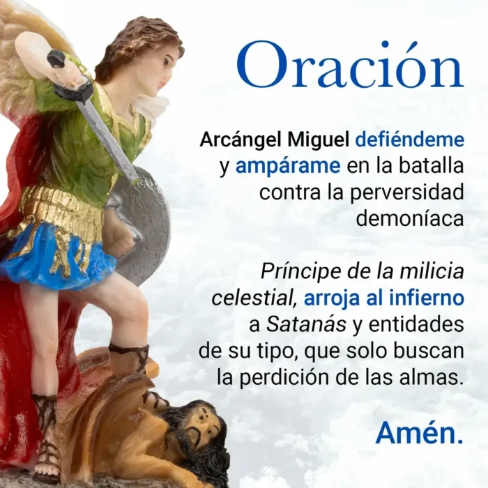 Arcángel San Miguel | Figura con Ojo de Vidrio 14 cm - Image 4