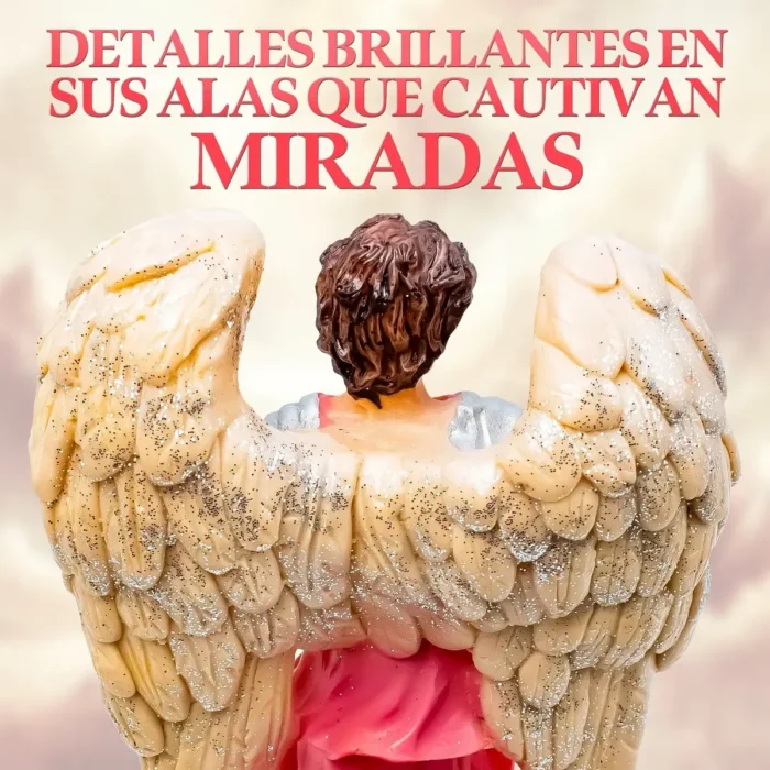 Arcángel San Barachiel | Escultura con Ojos de Vidrio - Image 4
