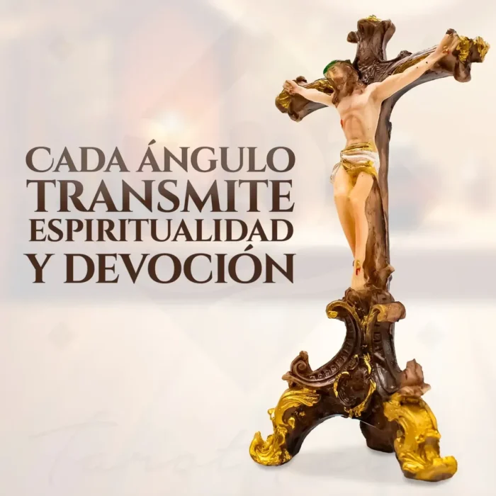 Crucifijo Católico de Buró | Altar de Mesa y Oración - Image 5