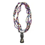 Rosario Santa Muerte Negra | Ritualizado y Protección 47 cm