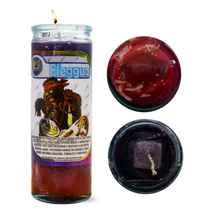 Veladora de Gel Eleguá Abrecaminos | Protección y Ofrenda