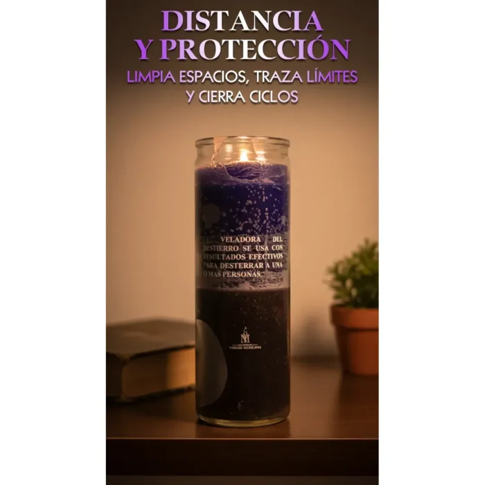 Veladora de Destierro Ritual Poderoso | Parafina Sin Aroma - Image 3