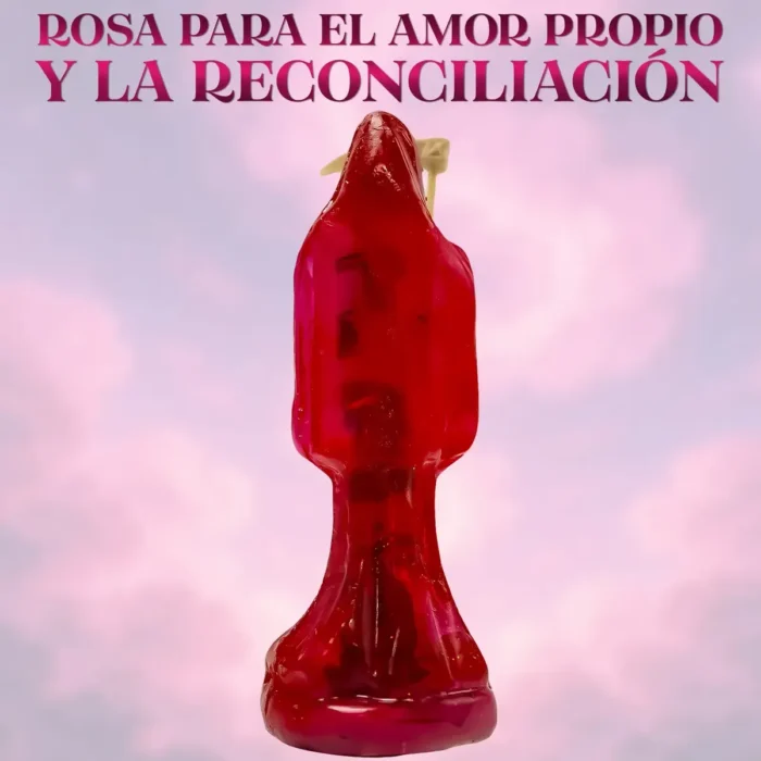 Santa Muerte Rosa Transparente 15 cm | Amor y Sanación | Curada - Image 4
