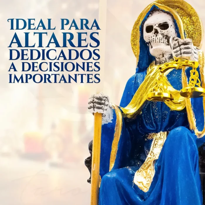 Santa Muerte Azul Suprema | Justicia, Sabiduría y Paz | Curada - Image 4