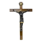 Cristo Negro Madera y Oro | Crucifijo de Altar Premium