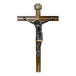 Cristo Negro Madera y Oro | Crucifijo de Altar Premium
