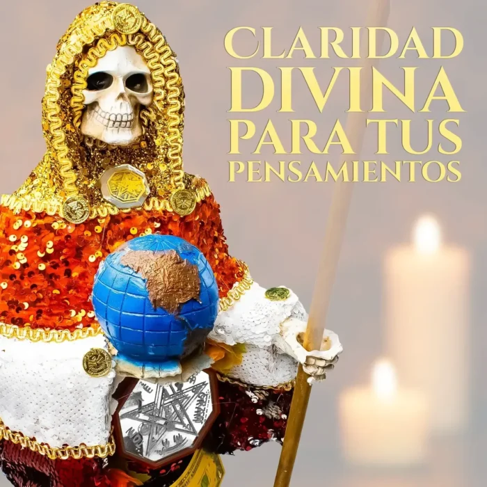Santa Muerte Vestida 7 Potencias 70cm | Curada - Image 5