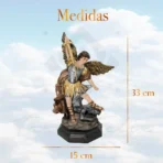 Arcángel San Miguel Metálico | Escultura con Ojo de Vidrio - Image 5