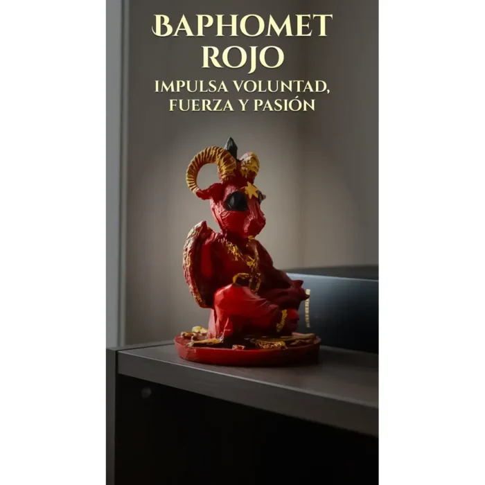Figura Baphomet Roja | Magia, Ritual y Poder Interior 14 cm - Image 4