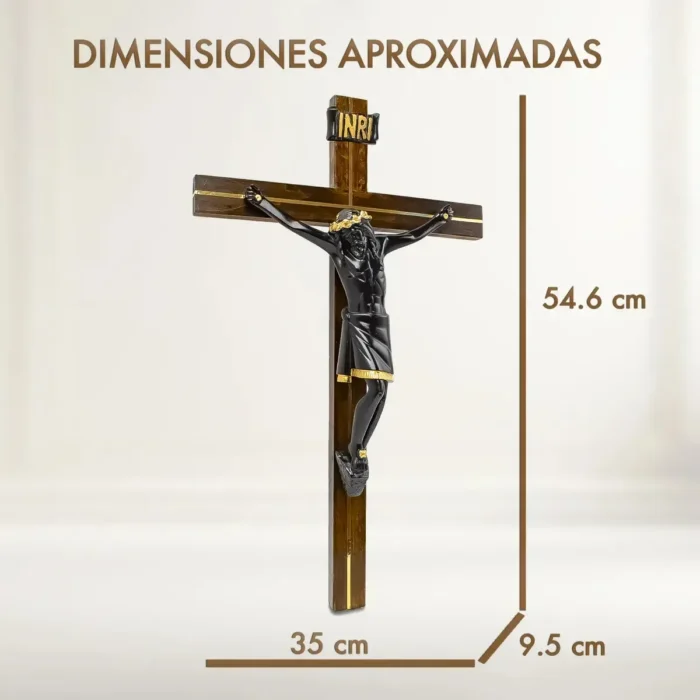 Cristo Negro de Pared | Resina y Madera con INRI - Image 6