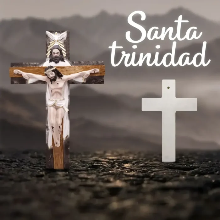 Crucifijo Santísima Trinidad de Pared 45 cm | Protección - Image 2