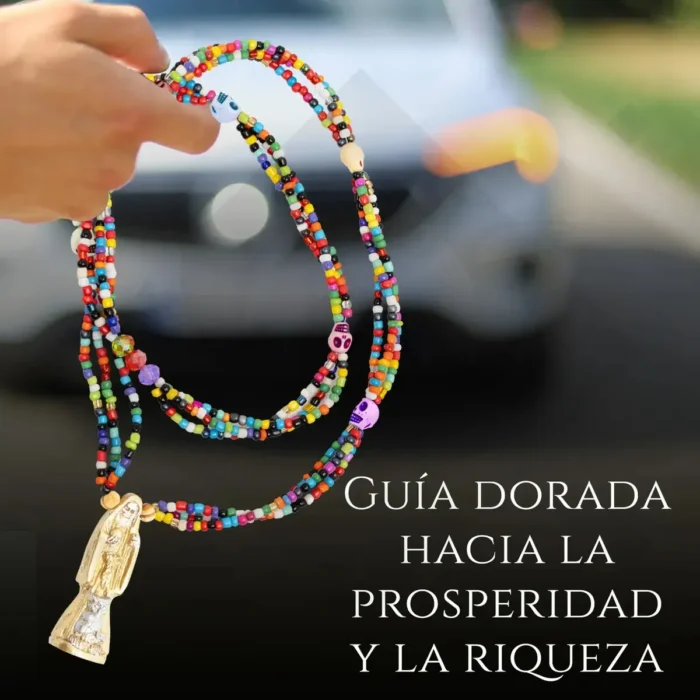 Rosario Santa Muerte Dorada | Prosperidad y Éxito - Image 3