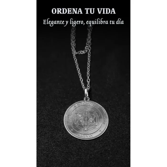 Collar Cubo de Metatrón | Sigilo en Plata Ley | Protección 30 cm - Image 4