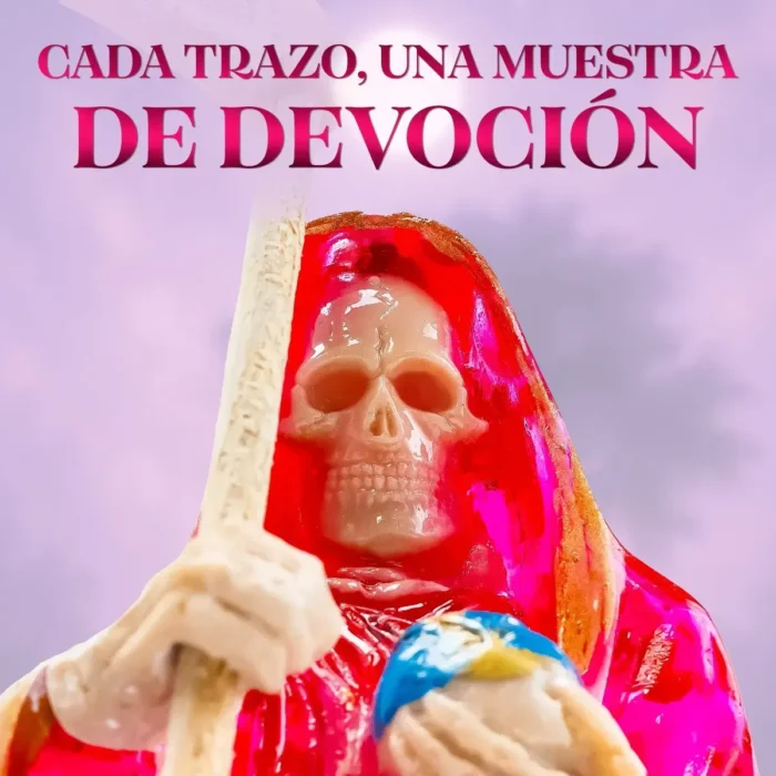 Santa Muerte Rosa Transparente 30 cm | Amor y Sanación | Curada - Image 6