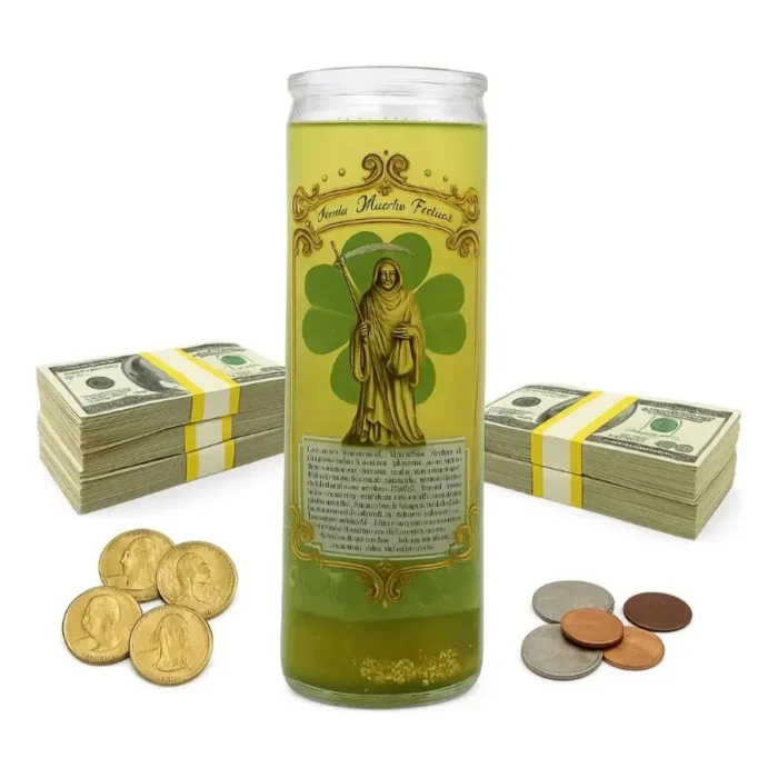 Veladora de Gel Santa Muerte Fortuna | Prosperidad y Dinero - Image 2
