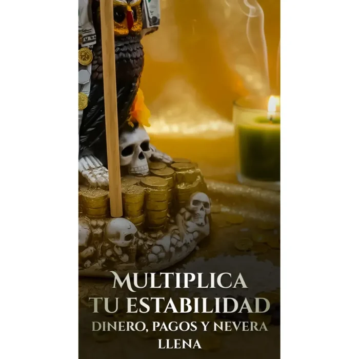 Santa Muerte Vestida Dólar 50cm | Atrae Dinero y Suerte | Curada - Image 6