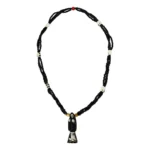 Mazo Santa Muerte Negra | Figura y Tejido Total Negro 47 cm