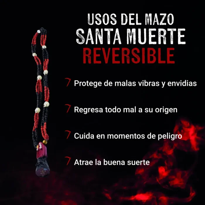Mazo Santa Muerte Reversible | Contra Envidias y Daños 47 cm - Image 2