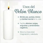 Cirio Blanco para Limpias y Amarres de Amor | Velón Grande - Image 3