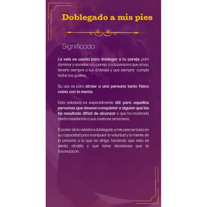 Veladora de Gel Doblegado a mis Pies | Amarre y Amor Intenso - Image 7