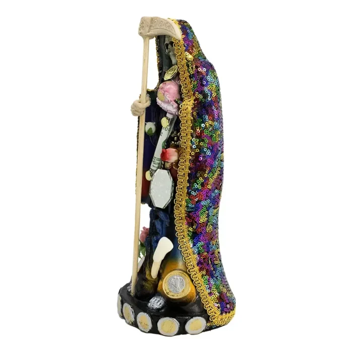 Santa Muerte Vestida Mil Colores 30cm | Curada - Image 4