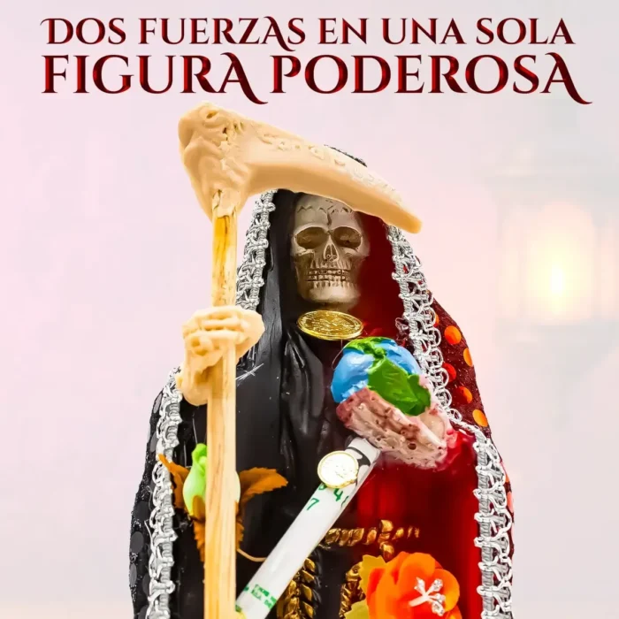 Santa Muerte Vestida Reversible 30cm | Curada y Preparada - Image 3