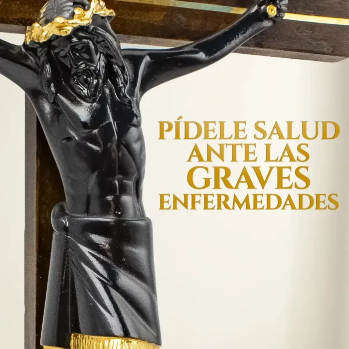 Cristo Negro de Pared | Resina y Madera con INRI - Image 2