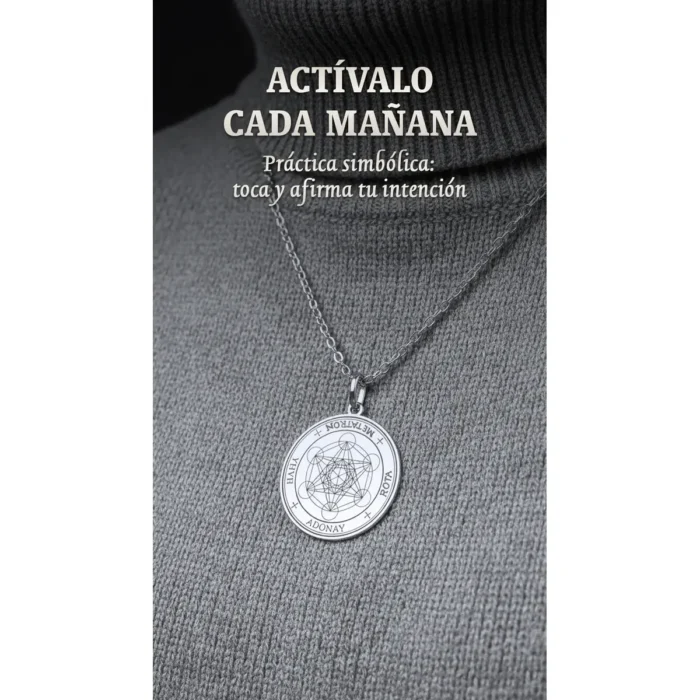 Collar Cubo de Metatrón | Sigilo en Plata Ley | Protección 30 cm - Image 6