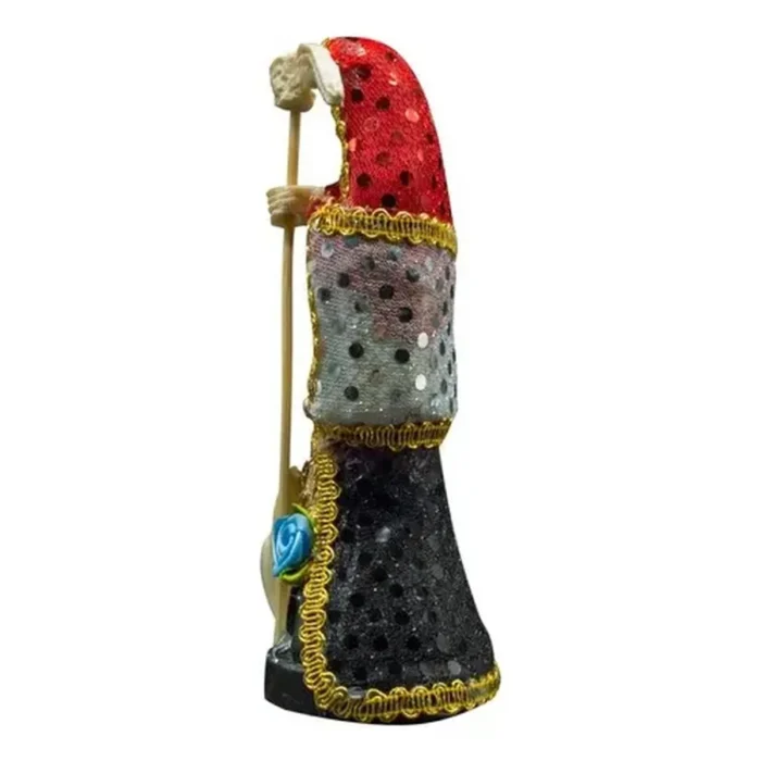Santa Muerte Vestida 3 Virtudes 24cm | Curada | Protección - Image 3