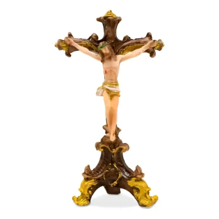 Crucifijo Católico de Buró | Altar de Mesa y Oración