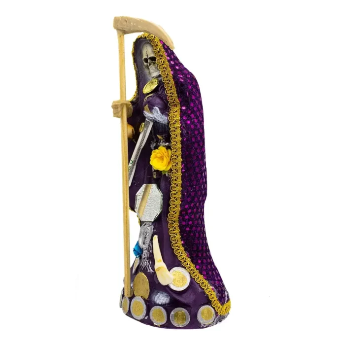 Santa Muerte Morada 24cm | Protección y Energía | Curada - Image 5