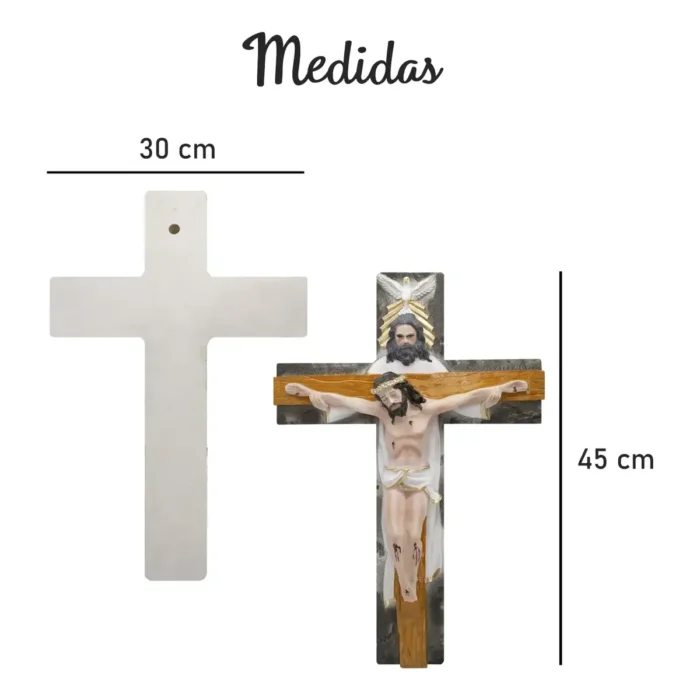 Crucifijo Santísima Trinidad de Pared 45 cm | Protección - Image 6