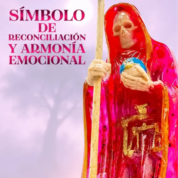 Santa Muerte Rosa Transparente 30 cm | Amor y Sanación | Curada - Image 3