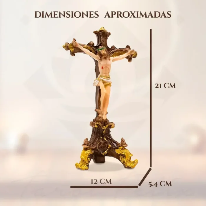 Crucifijo Católico de Buró | Altar de Mesa y Oración - Image 2