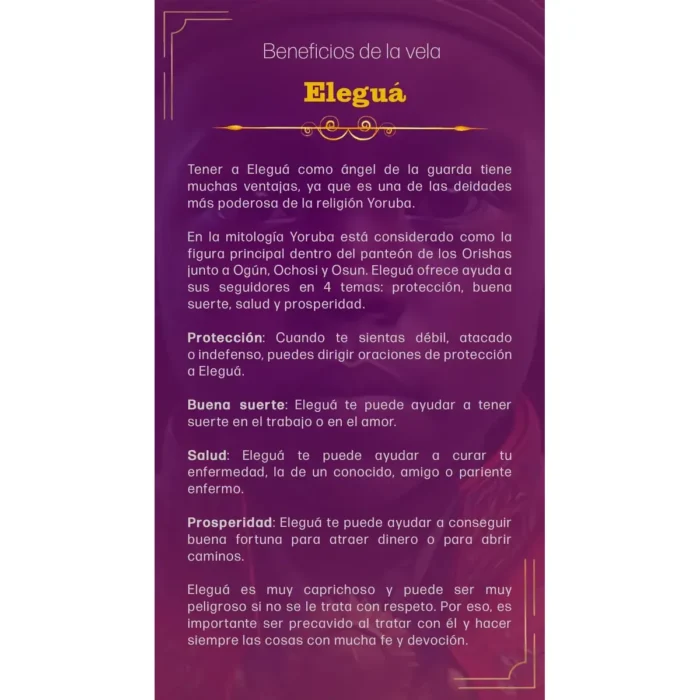 Veladora de Gel Eleguá Abrecaminos | Protección y Ofrenda - Image 9