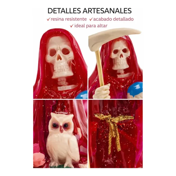 Santa Muerte Rosa Transparente 15 cm | Amor y Sanación | Curada - Image 3