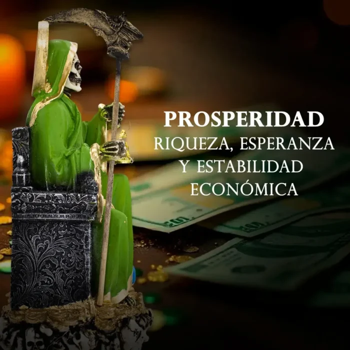 Santa Muerte Suprema Verde | Ritualizada para Justicia y Leyes - Image 4