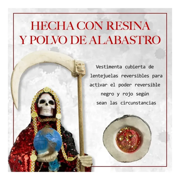 Santa Muerte Reversible Manto Mágico 70cm - Image 8