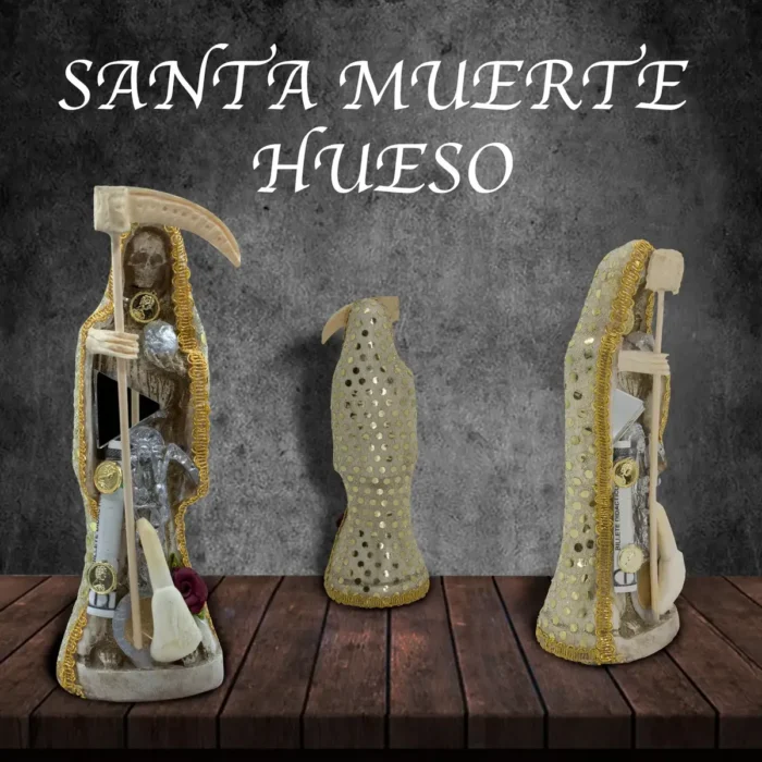 Santa Muerte Vestida Hueso 24cm | Ritualizada y Curada - Image 8