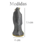 Santa Muerte Vestida Plateada | 15 cm | Éxito y Abundancia - Image 2
