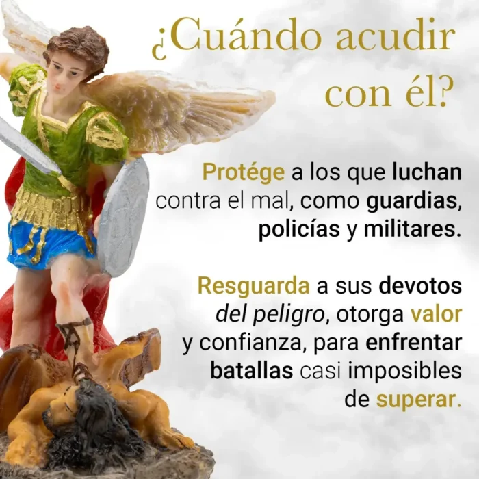Arcángel San Miguel | Figura con Ojo de Vidrio 14 cm - Image 6