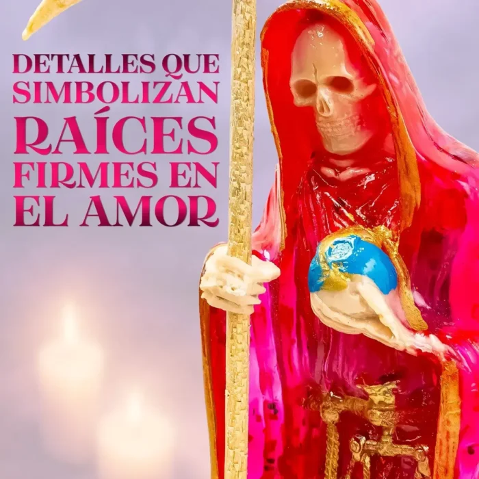 Santa Muerte Rosa Transparente 30 cm | Amor y Sanación | Curada - Image 5