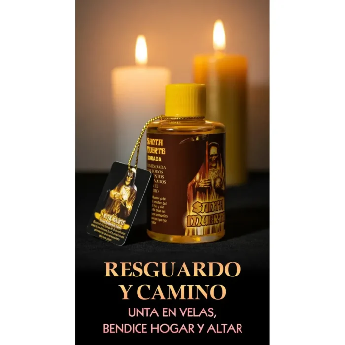 Esencia Santa Muerte Dorada | Dinero, Éxito y Poder Espiritual - Image 3