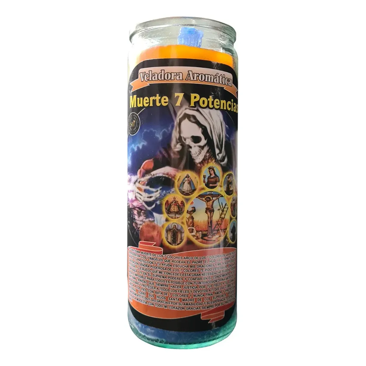 Veladora Santa Muerte 7 Potencias | Preparada y Aromática Veladora Santa Muerte 7 Potencias | Preparada y Aromática