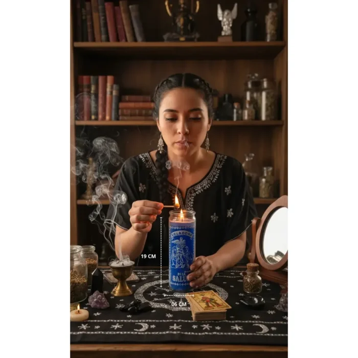 Veladora de la Salud Azul | Bienestar Físico y Mental - Image 2