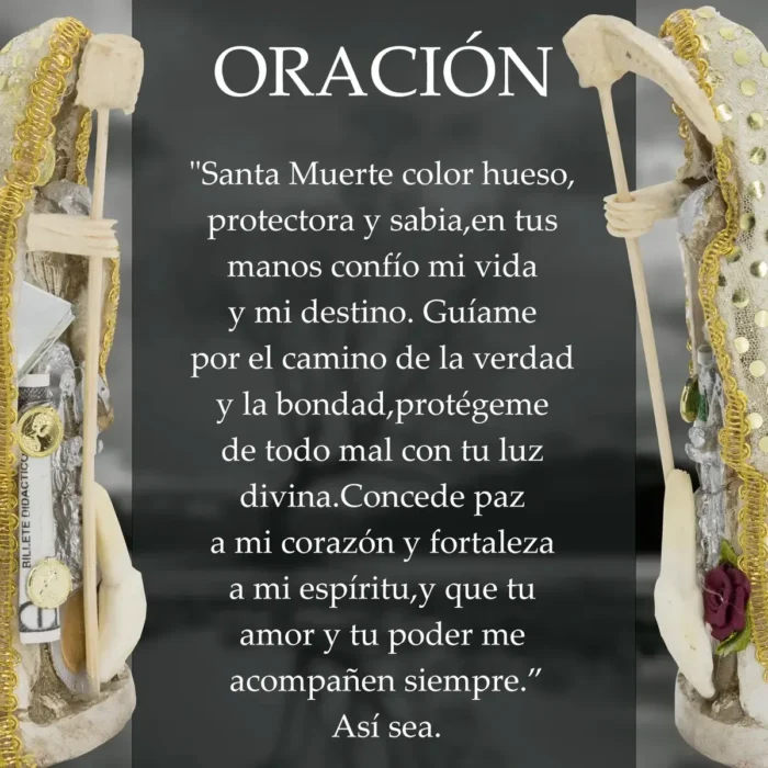 Santa Muerte Vestida Hueso 30cm | Paz, Abundancia y Protección - Image 6