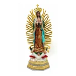 Virgen de Guadalupe 41 cm | Resina Coronada para Altar