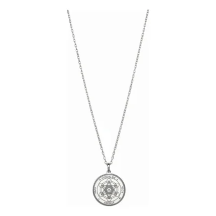 Collar Cubo de Metatrón | Sigilo en Plata Ley | Protección 30 cm